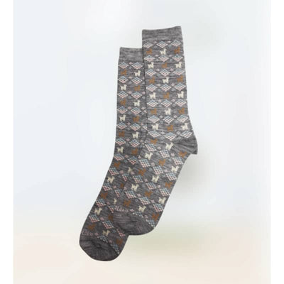 Pokoloko Polygon Alpaca Socks - Small/Medium / Light Grey 
