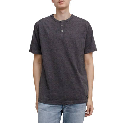 Silver Jeans Co. Henley Short Sleeve Tee - Small / Charcoal 