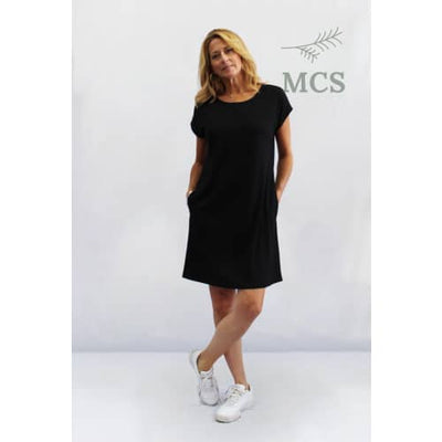 Soft Works Women’s Rib Knit Dress with Cap Sleeves - Small /