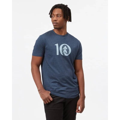 Tentree Men Woodgrain Ten T-Shirt - Small / Moonlit Ocean 