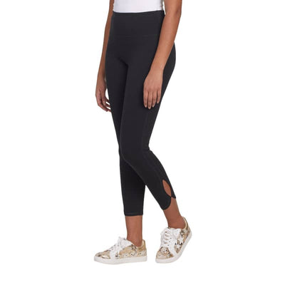 Tribal Pull On Crop Legging With Side Detail - X Small / 