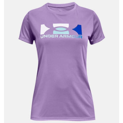 Under Armour Girls’ UA Tech Box Logo Short Sleeve - X Small 