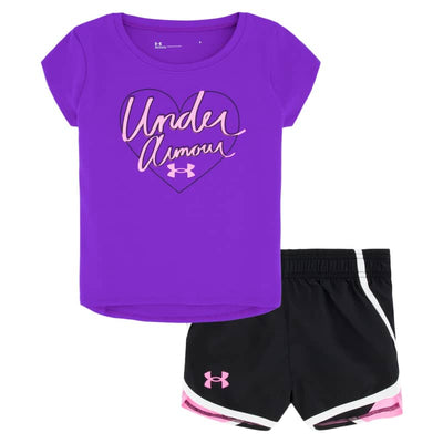 Under Armour Toddler Girls’ UA Heart Logo Short Sleeve & 