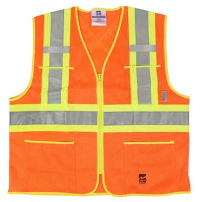 Viking Open Road Zipper Safety Vest - Small / Orange Hi-Vis 