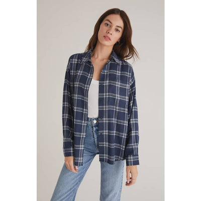 Z Supply Women’s Clio Plaid Button Up - X Small / Midnight 