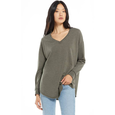 Z SUPPLY WOMEN’S V-NECK WEEKENDER - X Small / Seaweed - 